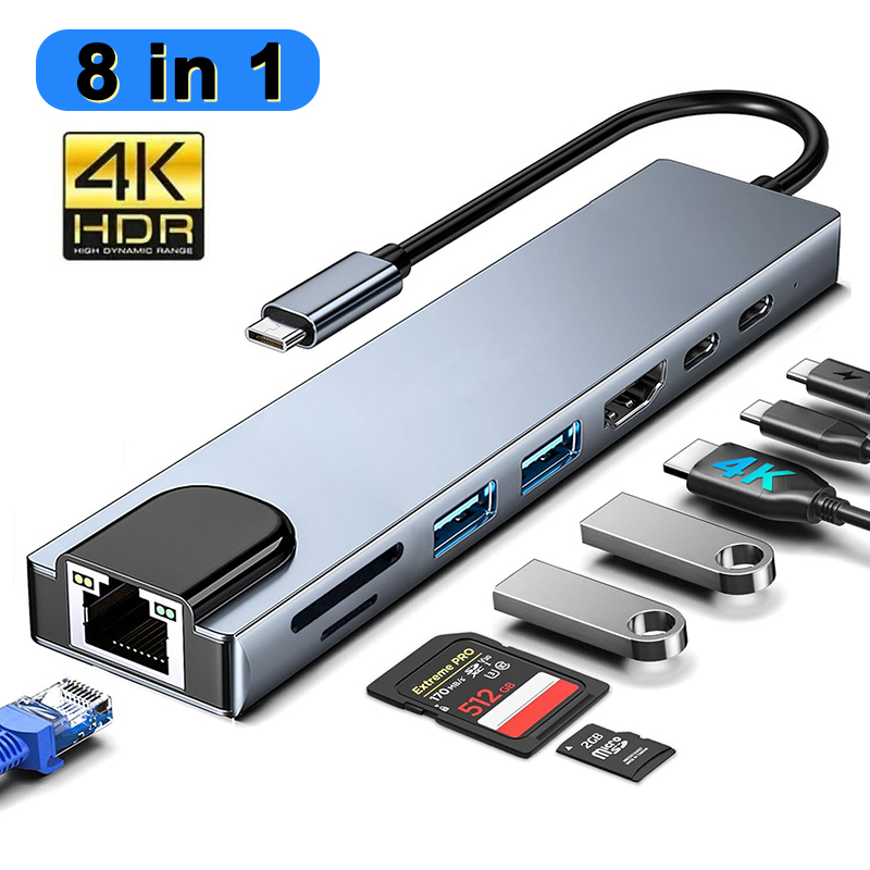 Sd Card Module - Hub USB tipo C 8 en