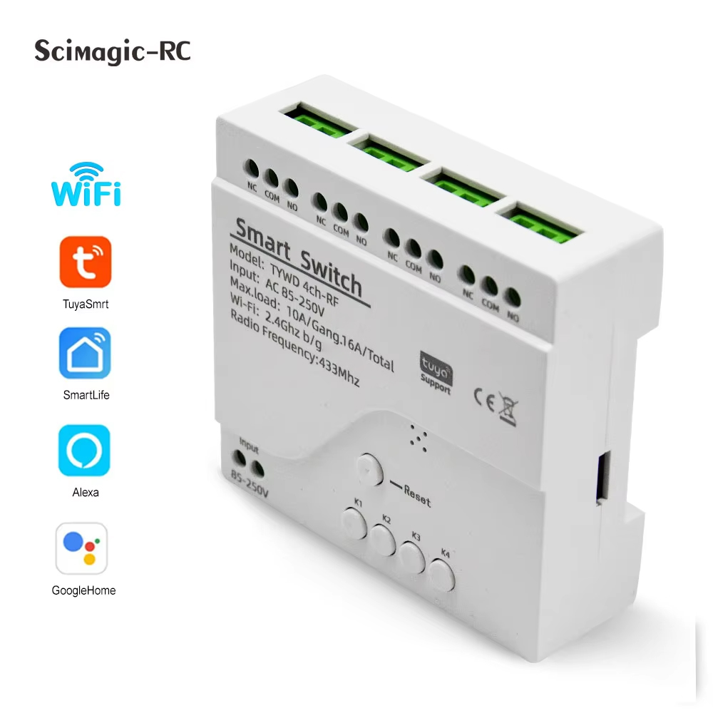 Relay Module 4 Channel - Interruptor inteligente Tuya, módulo de relé