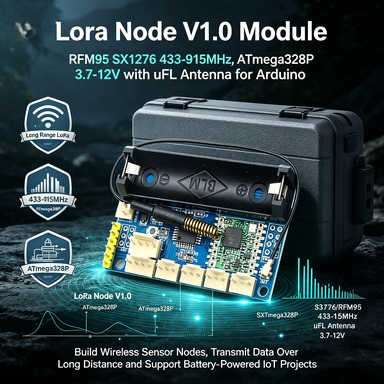 Lora Rfm95 - Nodo LoRa V1.0 RFM95/SX1276, 433-915MHz, ATmega328P