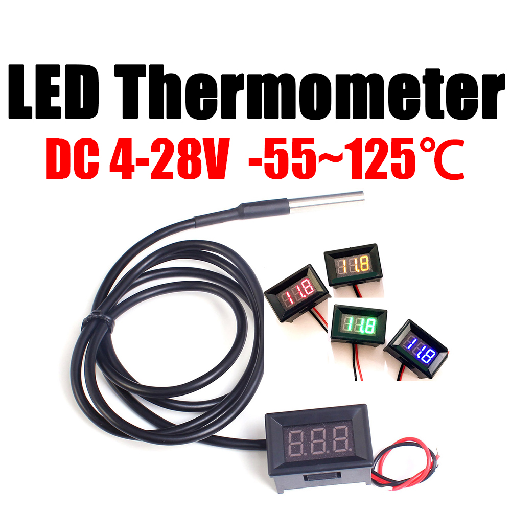 Ds18B20 - Termómetro Digital LED DC 12V 24V