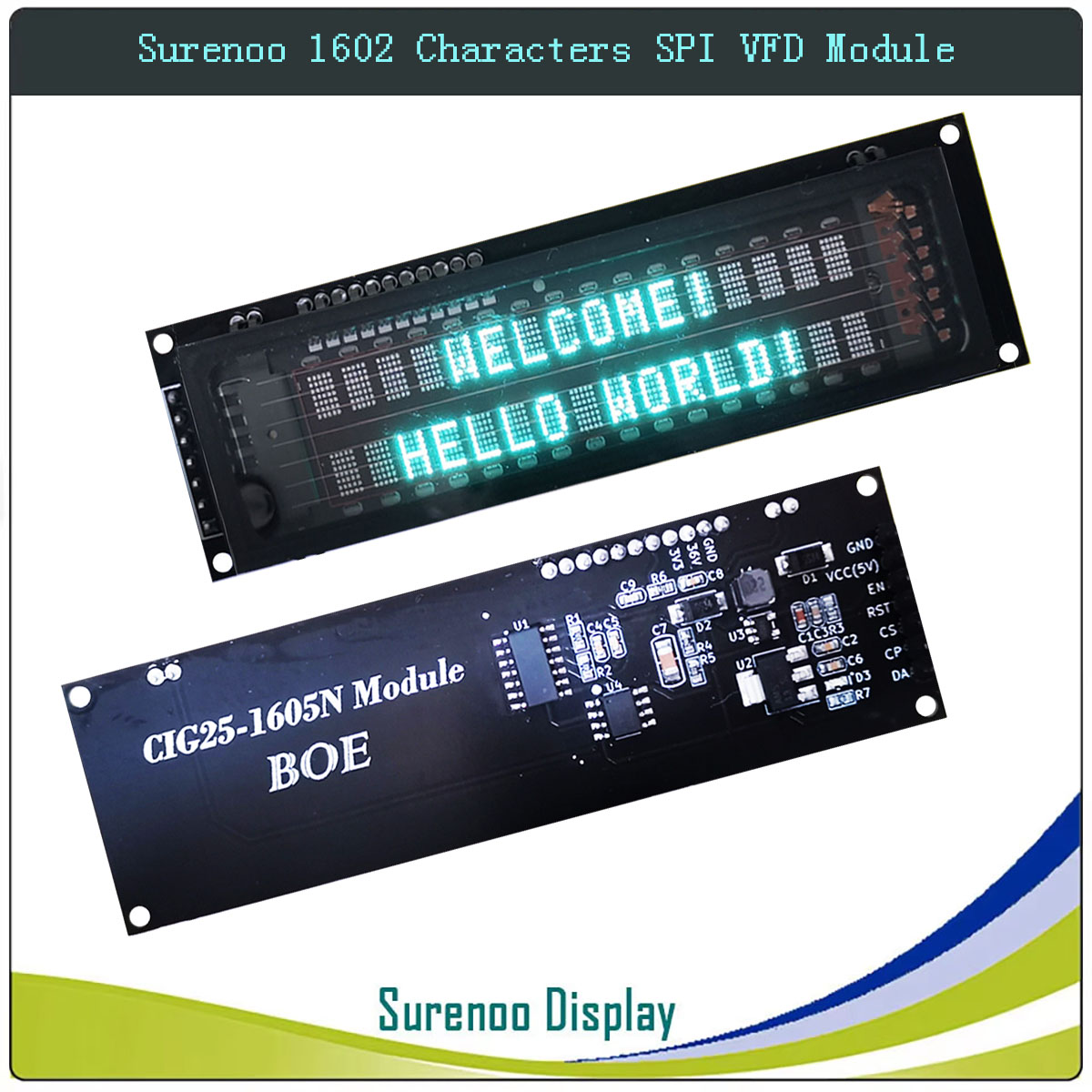 Lcd 1602 - Módulo de Pantalla LCD VFD Surenoo
