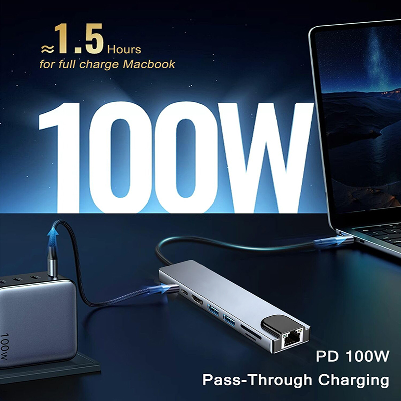Hub USB tipo C 8 en 1 para Mac - Sd Card Module reseña y precio