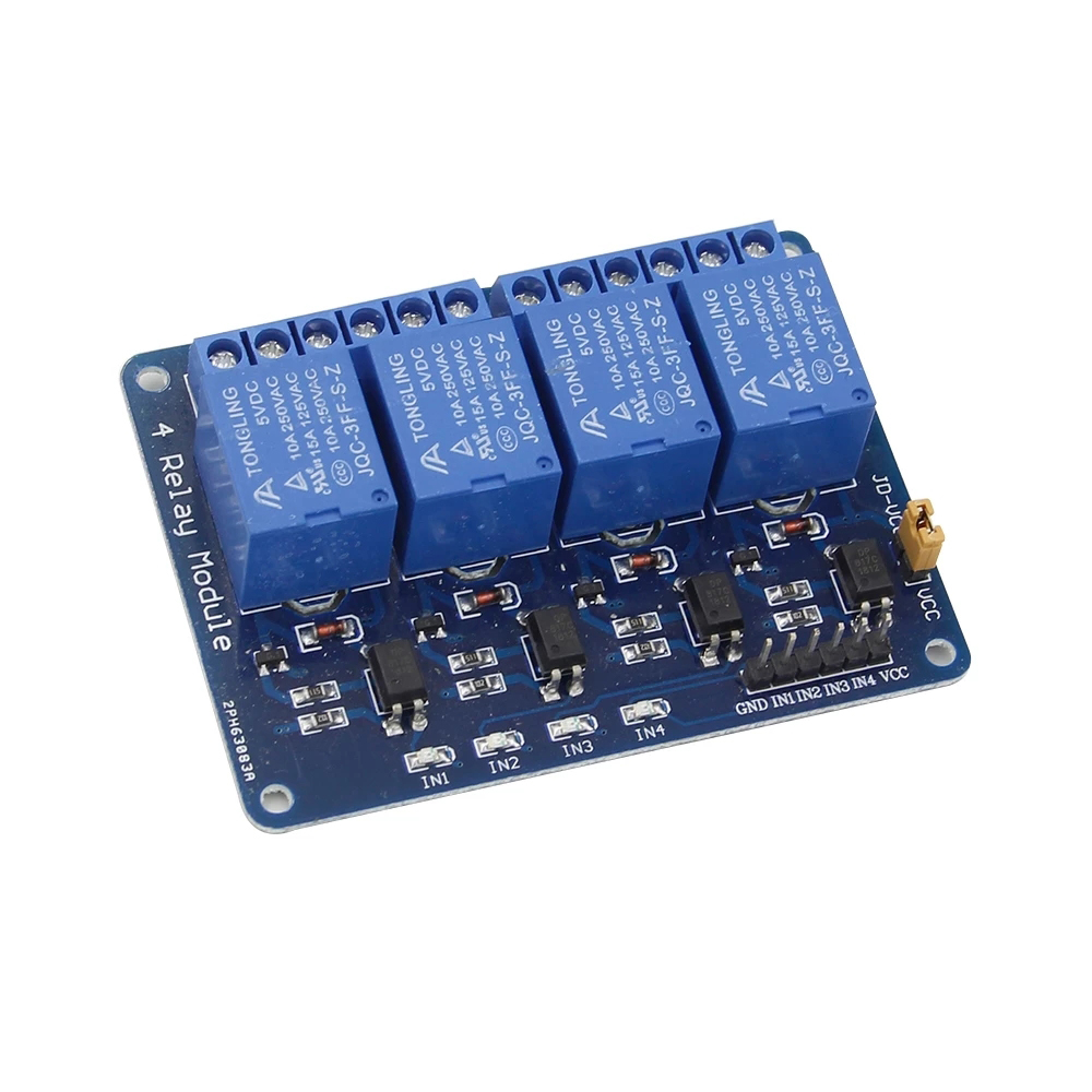 Módulo de relé 5V 12V 1 2 4 6  - Relay Module 4 Channel reseña y precio