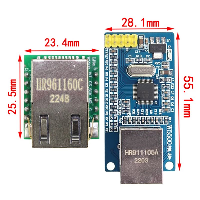 Módulo de red Ethernet AA60 W5 - Ethernet W5500 reseña y precio