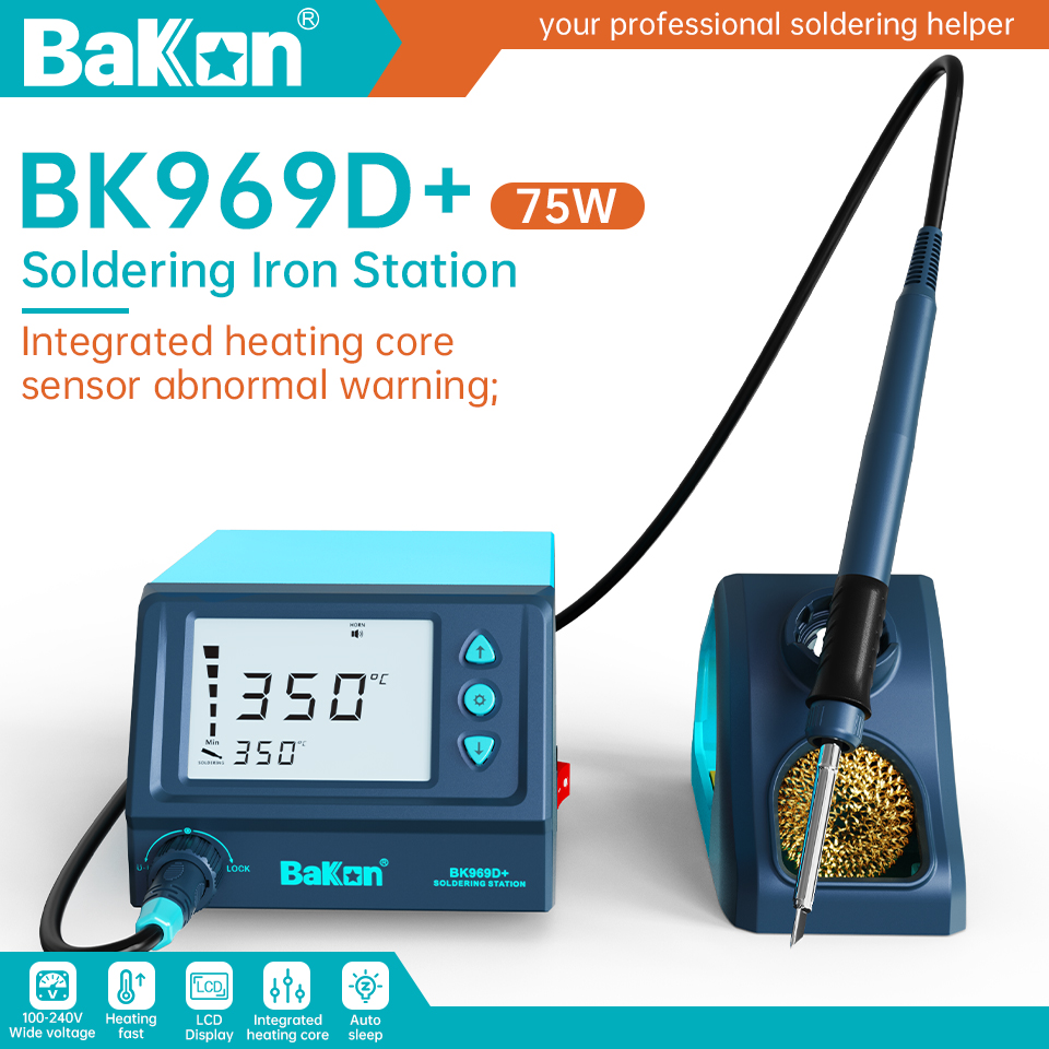 Bakon 75W BK969D + Estación De - Soldering Iron Temperature Probe reseña y precio
