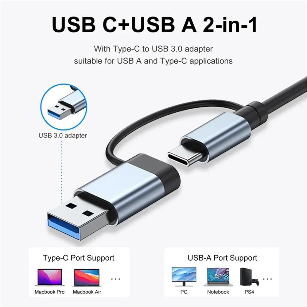 Hub USB tipo C, divisor USB 8  - Sd Card Module reseña y precio