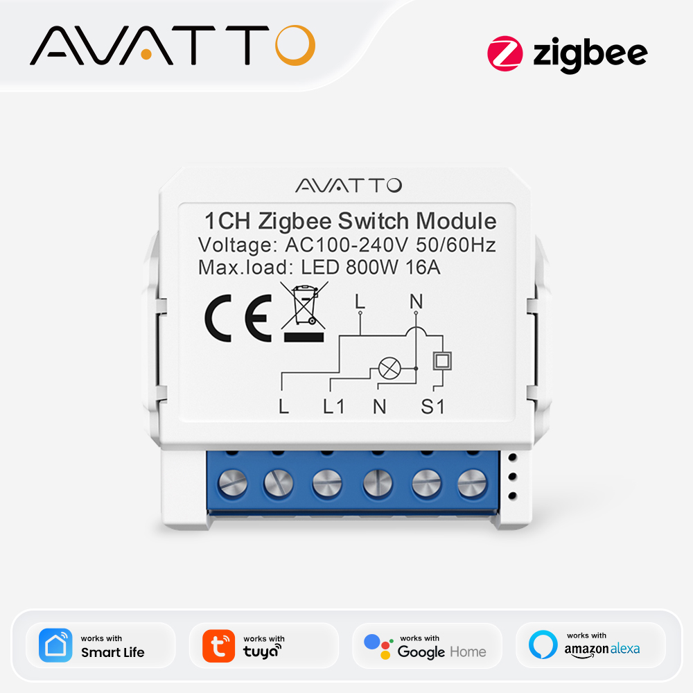 AVATTO ZigBee Tuya 1/2/3/4 Gan - Relay Module 1 Channel reseña y precio