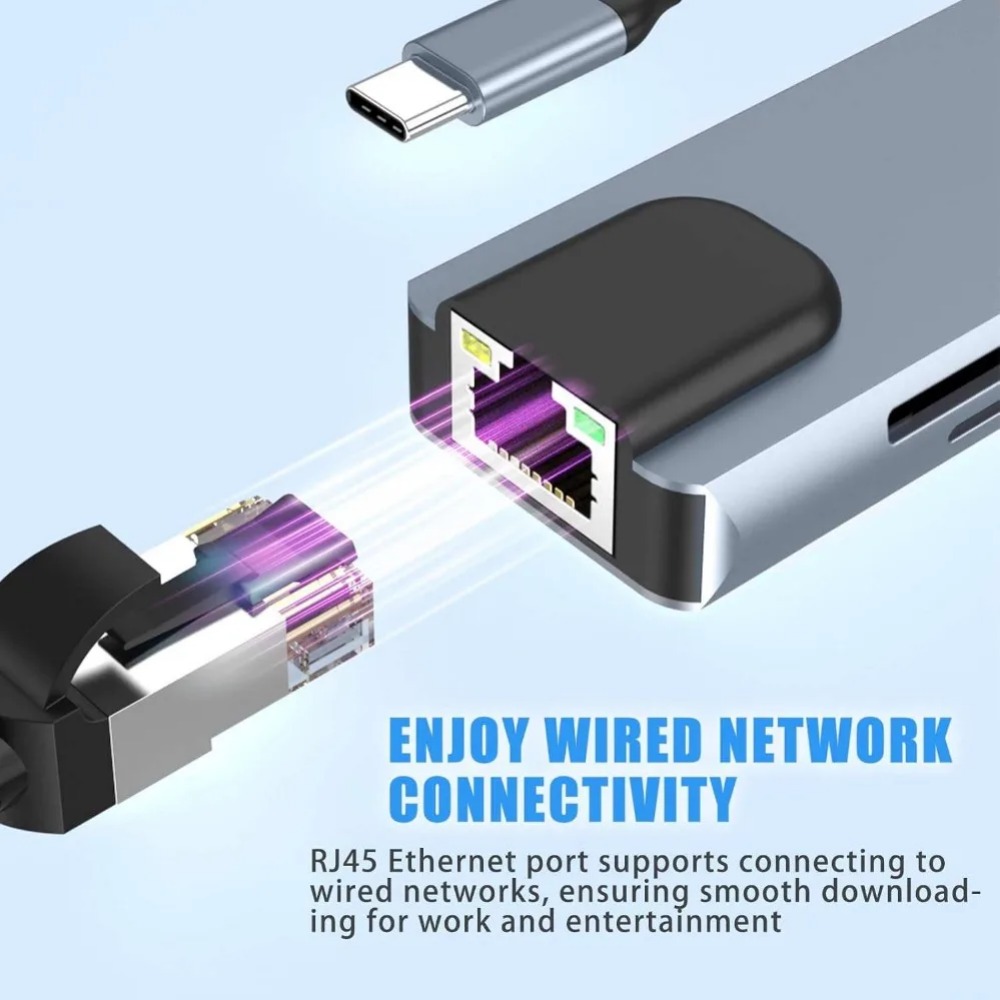 Hub USB C 8/7 en 1, Adaptador  - Sd Card Module reseña y precio