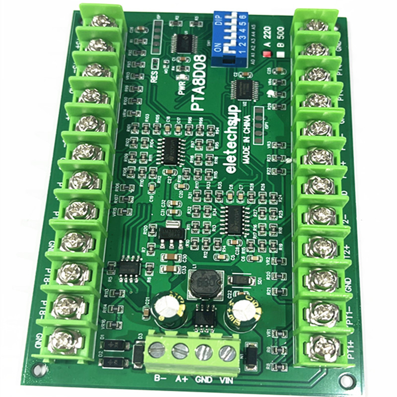 PTA8D08 8AI RS485 entrada anal - Ds18B20 reseña y precio