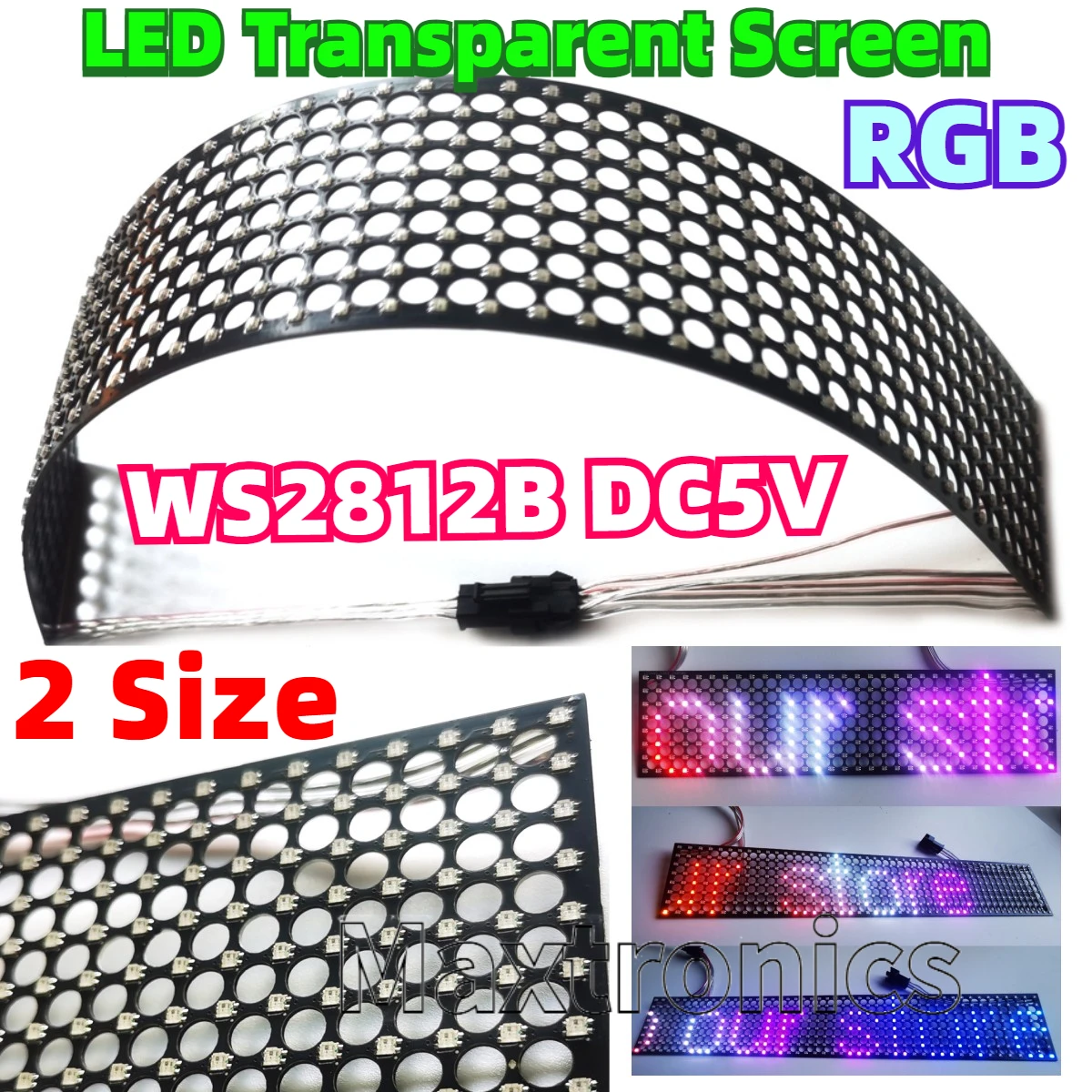 Pantalla LED transparente WS28 - Ws2812B reseña y precio