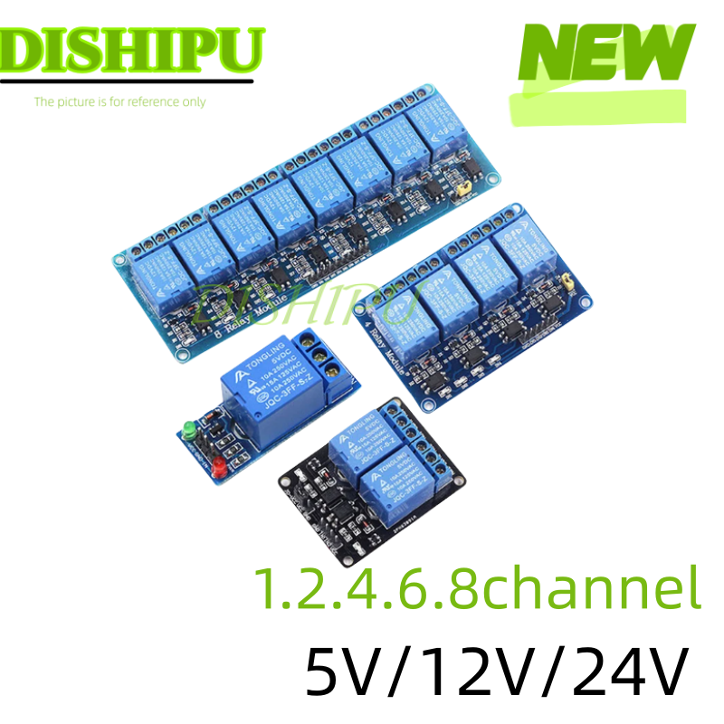 DC 5V 12V 24V 1 2 4 6 8 canale - Relay Module 4 Channel reseña y precio