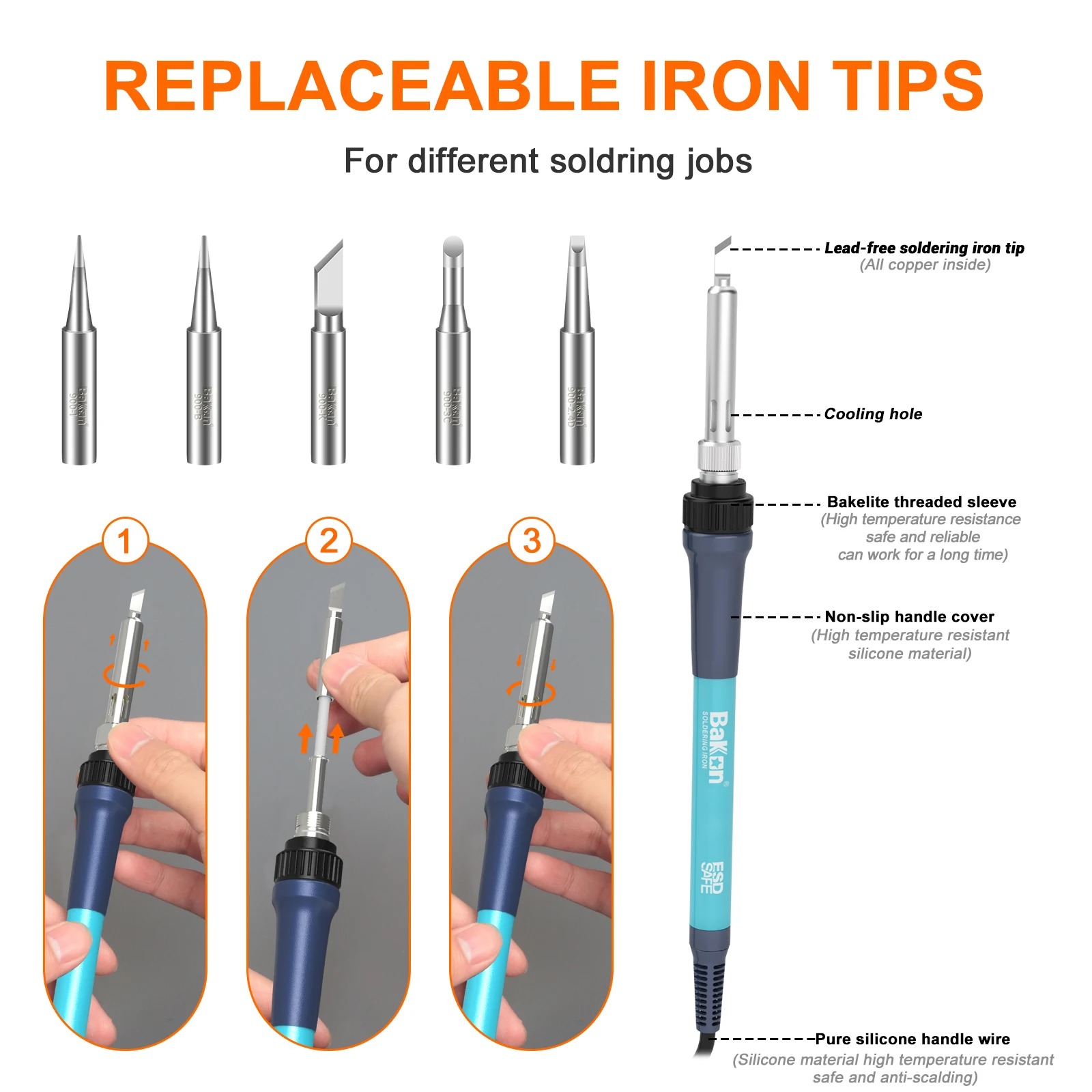 Estación de Soldadura Bakon BK - Soldering Iron Temperature Probe reseña y precio