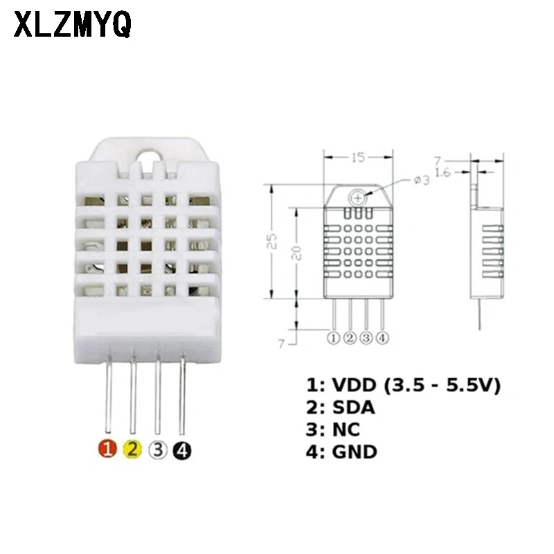 5 uds DHT22 Sensor Digital de  - Dht22 reseña y precio